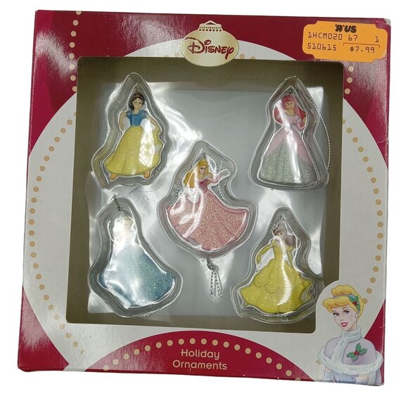 Disney Princess Christmas Ornaments Belle, Snow White, Cinderella, Ariel, Aurora - Picture 5 of 12